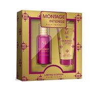 Montage Intense Cofanetto Profumo EDP 50ml + Crema Corpo 50ml - Caffè, Rosa, Muschio Bianco, Ambra & Vaniglia - Idea Regalo Donna - Set Profumazione Intensa e Sensuale