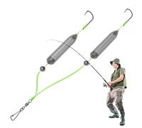 Montaggi da in acqua salata - Sistemi di per Crappie - Galleggianti Esche Doppio Amo Invertito Anti-Appendere per Fiume Molo Costiera Perche