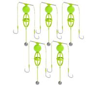 Montaggi di inferiore - Set di 5 ganci per gabbia di esca, catture per il pesce gatto | Kit di a doppio gancio con clip di piombo, linea per in acqua, mare, lago, Rivi