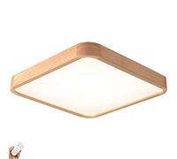 Montaggio a Filo a Filo a Filo a LED da 24 Pollici 48W Dimmabile Decorazione a Boutique Sottile Lampada a soffitto in Legno per Il soffitto per Il Soggiorno per Interni a sintonizzazione a remoto di