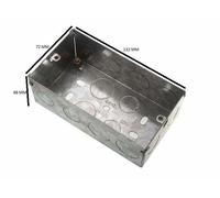 Montaggio a Filo Metallo Alloggiamento Electric Contenitore Doppio 2 Gang 47mm