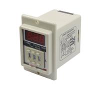 Montaggio a pannello 1-999 minuti Timer digitale bianco Relè ritardato AC/DC 12V ASY-3D