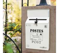 Montaggio a parete della cassetta postale vintage, cassetta postale Vintage Creative Iron Mail Mount Wall Box Cassetta per posta Block Block Piccole Cassette di posta resoconto meteorologica per este