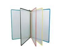 Montaggio a parete di riferimento Sorter, Catalogo Display Rack, 5 sezioni doppio pannello frontale Porta file a parete, A4 dimensione Cartella Poster Flip Book Display, Pvc+metallo Pagina Trasparente