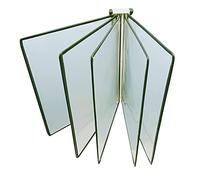 Montaggio a parete di riferimento Sorter, Catalogo Display Rack, 5 sezioni doppio pannello frontale Porta file a parete, A4 dimensione Cartella Poster Flip Book Display, Pvc+metallo Pagina Trasparente