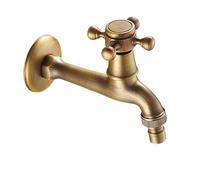 Montaggio a parete in ottone antico doppio utilizzo rubinetto dell'acqua accessori for il bagno lavello esterno rubinetti da giardino decorativo for lavanderia(AX002)