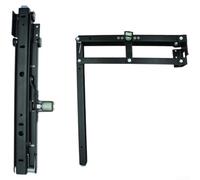 Montaggio a parete sgabello pieghevole Hardware 2-Pack Silent Damper | Cerniera silenziosa, piega liscia, salvaspazio, cambio scarpa ingresso, finitura nera