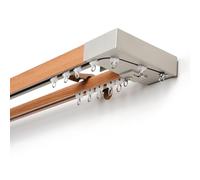 Montaggio a parete Sistema di binari for tende Set di doppi bastoni for tende Divisorio for soggiorno e camera da letto, Facile da installare(B,200cm/6.6ft)