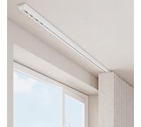 Montaggio a soffitto Thin ain Track SystemSelfAdhesive NoDrill Alluminio Gazebo & asta doccia 0,619 Ft Divisorio Bar V S 3,1 m Bianco