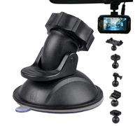 Montaggio Del Bordo - Supporto Di Aspirazione Per Auto | Montaggio con 5 Adattatori, Staffa Di Rotazione 360 Regolabile, Supporto Di Presa Forte con Registrazione Video, Accessorio