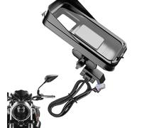 Montaggio del telefono - Porta smartphone da 7,8x3,94 pollici per navigazione GPS, guida su strada con copertura di pioggia senza mani, per telefoni in bici per viaggi in bicicletta, materiali