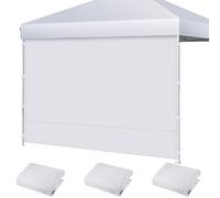 Montaggio istantaneo, protezione dalla pioggia solare, 3 pezzi, tessuto Oxford 300D resistente alle intemperie, pareti laterali per tettoia da 3 x 3 m, pareti laterali per spiaggia, cortile, stalla
