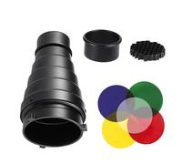 Montaggio Pannello Luminoso in ABS Supporto Lampeggiante Snoot Controllo Del Raggio Regolabile E Filtri Colorati Assortiti Fotografia Snoot Lampeggiante Controller Luce Abbinato