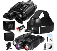 Montaggio su Casco Visione Notturna Binocolo con Bussola, Immagini e Registrazione Video Raggio Visivo 1320ft Zoom Digitale 8X Batteria Ricaricabile da 4500mAh per Adulti Campeggio Caccia