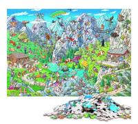 Montagna Alpina Puzzle in Legno Adulto 500 Pezzi Puzzle Gioco Education Regalo Per Amore E Amico Per Gioco Familiare Decorazione Interna Unica Stress Relief Toy 500pcs (52x38cm)