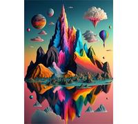 Montagna arcobaleno Puzzle 2000 Pezzi 100x70 cm Puzzle Fai da te,Intrattenimento Creativo - Puzzle Per Adulti E Tutta La Famiglie