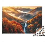 Montagna d'Autunno 1000 Pezzi Puzzle Riciclato Natura Selvaggia Pittoresca Senior Puzzle Accessori per Giochi di Festa Sviluppa l'Intelligenza di Ragazzi e Ragazze Educativo Divertente 70x50cm/10...