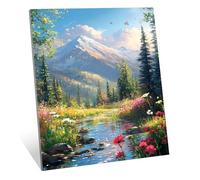 Montagna Diamond Painting Bambina, Pittura Diamante Paesaggio Diamond Painting Kit Completo, DIY Diamantini Crystal Art Ricamo a Punto Croce Hobby Creativi Adulti Decorazione Interna 40x50 cm H-1094