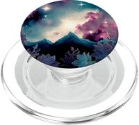 Montagna Fiori Floreale Stelle Motivo Stampa PopSockets PopGrip per MagSafe