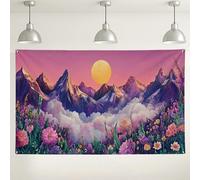Montagna Floreale Parete Sfondo, Natura Fantasy Art Carino Party Decorazioni Sfondo, Primavera Indoor/Outdoor Fotografia Picture Booth Forniture 180x109 Pollici