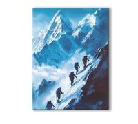 Montagna innevata Dipingi con i Numeri Adulti Paesaggio Paint by Numbers, Colorare con i Numeri Adulti con Telaio, Kit di Pittura Acrilica Fai da Te per Principianti, Decora la Casa 40x50cm 0R-796