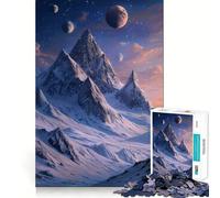 Montagna innevata in un paesaggio di un universo parallelo - Puzzle difficile per adulti da 1000 pezzi - Gioco di logica puro - Attività domestica - Taglio preciso - Regalo perfetto (38x52cm)