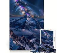 Montagna innevata sotto la Via Lattea - Puzzle da 1000 pezzi per ragazzi - Gioco di logica - Motivo artistico da collezione (38x26cm)