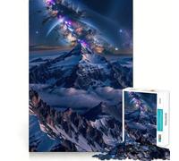 Montagna innevata sotto la Via Lattea - Puzzle da 1000 pezzi per ragazzi - Gioco di logica - Motivo artistico da collezione (38x26cm)