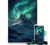 Montagna innevata sotto l'aurora boreale - Puzzle difficile per adulti da 1000 pezzi - Migliora la memoria, rilassa la mente - Bordi netti - Elegante regalo (38x52cm)