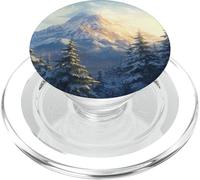 Montagna invernale - Pineta innevata, estetica della natura PopSockets PopGrip per MagSafe