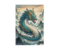 Montagna Nuvole Drago Cinese Verde bandiere all'aperto & banner all'aperto Buon Natale banner per Yard decorazione 28x40 double sided