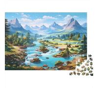 Montagna sogno Rompicapo 1000 Pezzi In valle cartone Extra Spesso, Un Classico Puzzle A Pezzi Per Pace Interiore, Ideale Per Sfida Personale, Regalo Di Compleanno Orig
