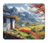 Montagna Tappetino Mouse Piccolo 260x220x3mm, Tappetino Scrivania con Bordo Cucito, Mousepad Impermeabile e Antiscivolo, Pratica e Facile da Pulire, Accessori Gaming, Regalo Uomo, Paesaggio I-2655