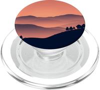 Montagna Tramonto Silhouette Paesaggio Calma Orizzonte PopSockets PopGrip per MagSafe