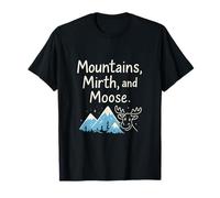 montagne, abbandono, e, alce, scritto mano, schizzo alpino Maglietta