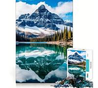 Montagne al lago Natura Puzzle da 1000 pezzi per adolescenti Giocattolo intelligente e divertente Arte dai tagli chiari da collezione (38x26cm)
