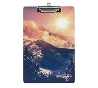 Montagne Alba Paesaggio Formato A4 Appunti Divertente Estetica Lavoro Studiare Lettera Lavagna per Appunti Standard 12,5×8,5 in Pannello rigido per Aula Scolastica Bambini Che Scrivono Disegni