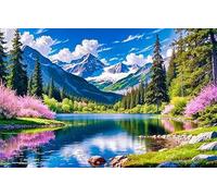 Montagne Fiumi Boschi - Puzzle 90 Pezzi - puzzle Fai da te, Intrattenimento Creativo, Puzzles Classico Arte,Regalo per Adulti dai 14 anni 25 x 20 cm