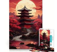 Montagne Luna Paesaggio Adolescenti Puzzle 1000 Pezzi Puzzle Allenamento Mentale Giocattolo Rilassante Divertimento Arte Assemblaggio Arte Collezionabile (38x26cm)