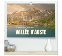 Montagnes, lacs et chalets dans la vallée d'Aoste (Calendrier mural haut de gamme 2027 DIN A2 vertical), CALVENDO calendrier mensuel: De nombreuses nuances de vert