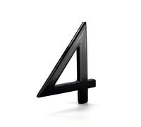 Montague Metal Products MHN-06-F-BK1-4 - Numero civico in alluminio massiccio, 6", verniciato a polvere, colore: Nero
