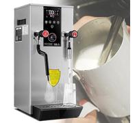 Montalatte, 12L commerciale multiuso, macchina per schiumare il latte a vapore 220V, schiumatore di latte elettrico, con display a LED, per bar (argento)
