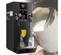 Montalatte, 12L commerciale multiuso, macchina per schiumare il latte a vapore 220V, schiumatore di latte elettrico, con display a LED, per bar (nero)