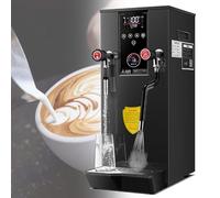 Montalatte, 220 V commerciale, macchina per schiumare il latte a vapore da 12 litri, schiumatore di latte elettrico multiuso, con display a LED (nero)