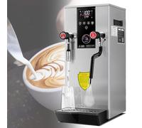 Montalatte, 220 V commerciale, macchina per schiumare il latte a vapore da 12 litri, schiumatore di latte elettrico multiuso, con display a LED (argento)