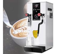 Montalatte, 220 V commerciale, macchina per schiumare il latte a vapore da 12 litri, schiumatore di latte elettrico multiuso, con display a LED (bianco)