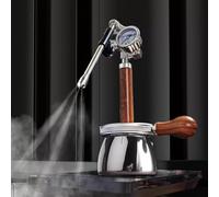 Montalatte e vaporizzatore con bollitore da 350 ml, ugello a 3 fori, manometro, angolo regolabile, per la produzione di schiuma da campeggio all'aperto
