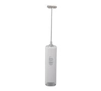 Montalatte elettrico, 35x214mm Palmare Professionale Potente Efficiente Sbattere Multifunzionale Senza fili Silenzioso Design portatile per caffè Lattes Cioccolata calda ABS (Bianco Latteo)