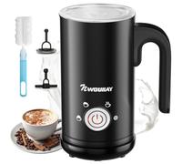 Montalatte Elettrico 4 in 1 300ML per Caldo e Freddo Schiuma di Latte | Cappuccinatore Elettrico 600W Silenzioso con Manico Rivestimento Antiaderente per Latte Cappuccino Macchiato