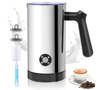 Montalatte Elettrico 4 in 1, Scaldalatte per Calda e Fredda in Acciaio Inossidabile per Cappuccinatore，Caffè, Cioccolata 300ML